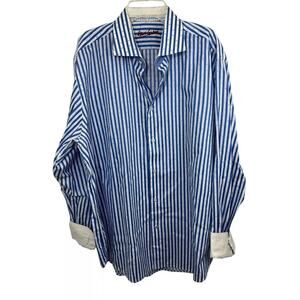 Robert Graham Men’s XL Shirt Long Sleeve Knowledge Wisdom Blue White Paisley